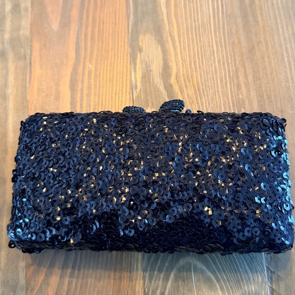 Kotur Black Sequin Clutch‎